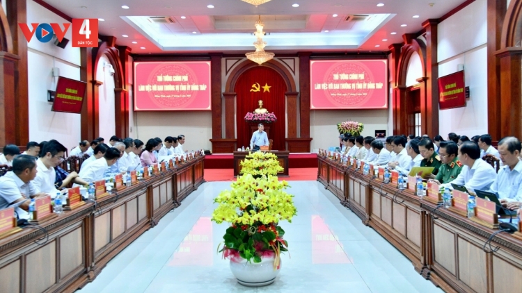 THỦ TƯỚNG LÊ MINH HƯNG BHRỢ BHIỆC LÂNG BAN THƯỜNG VỤ TỈNH UỶ ĐỒNG THÁP