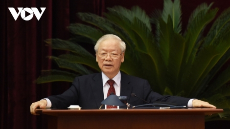 Khua git gai Ping gah dêh čar ta ơi Nguyễn Phú Trọng git gai mông jơnum lăi pơthâo Tơlơi pơtrun pơsit 30 mơng Ding jum kơđi čar 