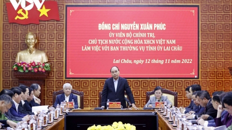 Chủ tịch nước: Lai Châu năc pa dưr kinh tế pa têệt lâng pa xiêr đharựt nhâm mâng