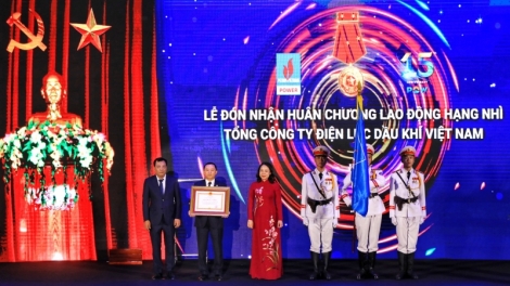 Groi Kruanh dak ntăm an Huân chương Lao động hạng Nhì an Tổng công ty điện lực Dầu khí Việt Nam