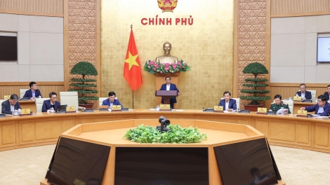 Thủ tướng Cíñ phủ ồng Phạm Minh Chính đơng lam Pơrjum Cíñ phủ bơt bơtàu adat boh lam nhai 12 nam 2022 