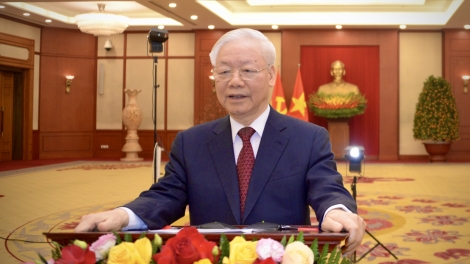 Nơ̆r hmach thơthou Têt Quý Mão 2023 đơ̆ng ƀok Nguyễn Phú Trọng, Tổng Bí thư Khul Kơdră chĕp kơ̆l Trung ương Đảng Cộng sản Việt Nam