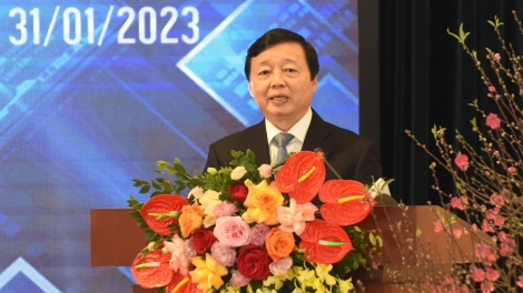 Phó Thủ tướng Trần Hồng Hà pâh Hội nghị giao ban Báo chí tơơp ha pruôt Quý Mão 2023