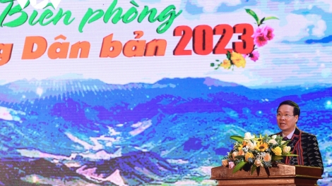 Thường trực Ban Bí thư Võ Văn Thưởng pâh xa nay bh’rợ “Ha pruốt Biên phòng ngăn loom đhanuôr”