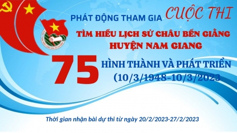 Bhrợ bh’rợ tr’thi chêêc n’năl 75 c’moo lịch sử Châu Bến Giằng