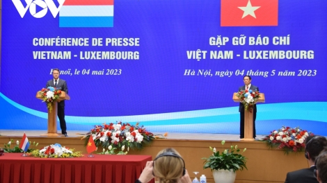 Khua dêh čar ta ơi Phạm Minh Chính hăng Khua dêh čar Luxembour bưp mơnuih čih tơlơi pơhing phrâo 