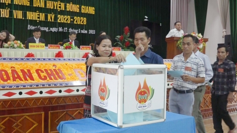 Đại hội Đại biểu Hội Nông dân chr’hoong Đông Giang g’luh VIII nhiệm kỳ 2023-2028