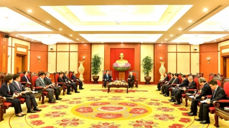 Tổng Ƀí thư ồng Nguyễn Phú Trọng wă rò Kwang atbồ lơgar Hàn Quôk 