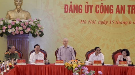 Tổng Ƀí thư ồng Nguyễn Phú Trọng tus pơrjum mờ đơng lam Pơrjum Đảng ủy Kwang àng Dà lơgar 6 nhai bồ nam 2023