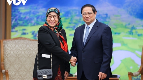 Thủ tướng Cíñ phủ ồng Phạm Minh Chính wă Đại sứ lơgar Brunei tàm Việt Nam 