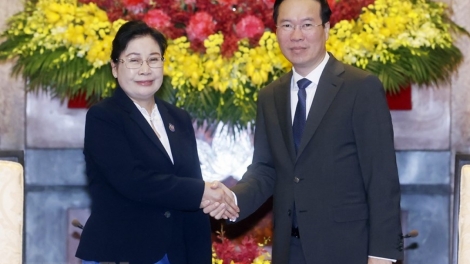 Khua lăn čar Võ Văn Thưởng drông Khua sang phat kđi yang ƀuôn gưl dlông Lào  