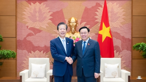 Kơdră chĕp pơgơ̆r Kuô̆k hô̆i Vương Đình  Huệ sơng pơma dơnuh hăm Kơdră chĕp pơgơ̆r Đảng Công Minh Nhật Bản