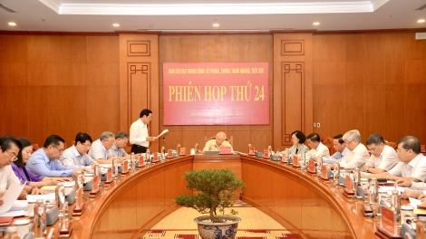 Tổng Ƀí thư ồng Nguyễn Phú Trọng đơng lam pơrjum dơ̆ 24 Mpồl đơng lam bè rơcăng lài tam dră wơl sa kwề sa kwà mờ bơta ờ niam 