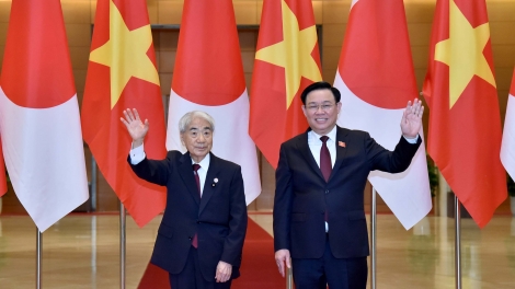 Kơdră chĕp pơgơ̆r Kuô̆k hô̆i Vương Đình Huệ pơma dơnuh hăm Kơdră chĕp pơgơ̆r Thượng viện Nhật Bản