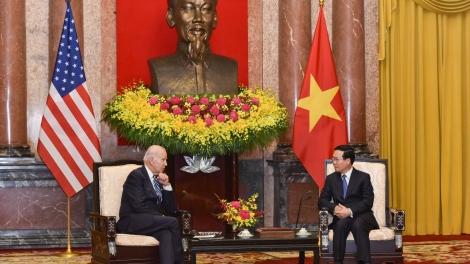 Pôa Võ Văn Thưởng, Kăn xiâm hnê ngăn tơnêi têa hôp tơpui ƀă pôa  Joe Biden, Kăn xiâm pơkuâ kong têa Mih