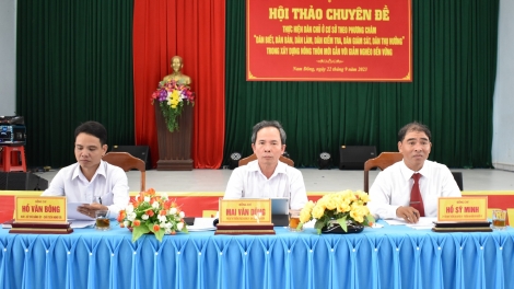 Nam Đông (Thừa Thiên Huế): Hội thảo chuyên đề bhrợ têng dân chủ cơ sở coh  bhrợ têng vel bhươl t’mêê pa têệt lâng pa xiêr đha rựt đanh mâng