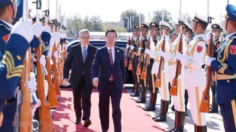 Khua lăn čar Võ Văn Thưởng mjưh ruê̆ jăk siam gưl nao hlăm klei kƀĭn trông BRI gưl tal 3 ti China 