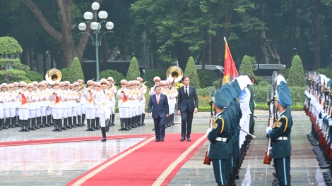 Khua dêh čar ta, ơi Phạm Minh Chính git gai mông ngă Lơphet čơkă hăng bơkơtuai hăng Khua dêh čar Hà Lan Mark Rutte 