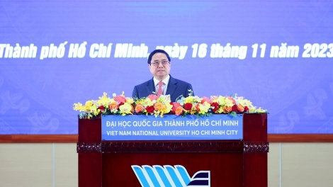 Thủ tướng Phạm Minh Chính râng nar rƀŭn bah Đại học Quốc gia nkuăl ƀon têh Hồ Chí Minh