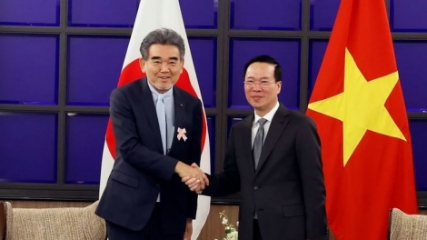 Khua lăn čar Võ Văn Thưởng drông Khua gĭt gai Êpul hgŭm phung thơ̆ng kơ bruă Japon- Việt Nam 