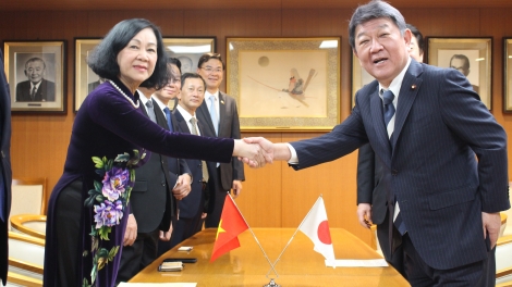 Trương Thị Mai nao čhưn ti Japon, mtrŭt mđĭ hdră bi hgŭm bruă kluôm dhuôm Japon – Việt Nam 