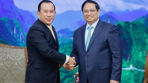 Thủ tướng ồng Phạm Minh Chính wă Ƀộ trưởng Ƀộ Lùp sền lơgar Campuchia