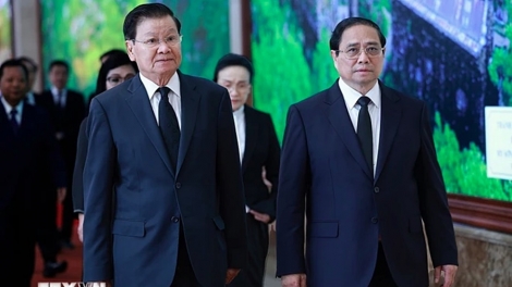 Thủ tướng Chính phủ Phạm Minh Chính wơt Tổng Bí thư, Kruanh dak Lào Thongloun Sisoulith