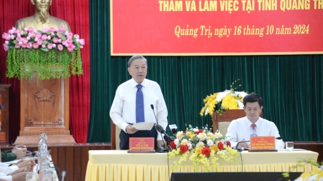 Tổng Bí thư, Kơdră chĕp pơgơ̆r Teh đak Tô Lâm bơ̆ jang hăm Khul kơdră Đảng dêh char Quảng Trị