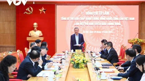 TỔNG BÍ THƯ TÔ LÂM BHRỢ BHIÊC LÂNG BAN TUYÊN GIÁO TRUNG ƯƠNG