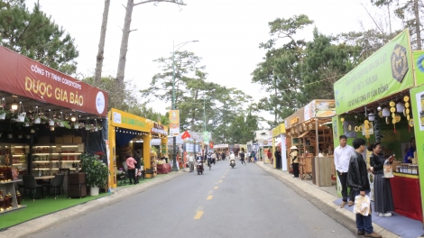 Et hơtŏk anih akŏm tơdrô vang, hla che, kaphê păng tơmam kăp gĭt Đà Lạt – Lâm Đồng