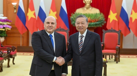 Tổng Bí thư Tô Lâm sơng Thủ tướng Nga