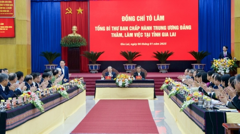 Tổng Bí thư Tô Lâm pah kan đah kruanh rđău kan n’gâng tơm Gia Lai