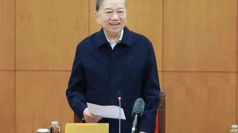 Tổng Bí thư Tô Lâm ƀư tơm rơh hop Rnâng kan ăp Tiểu ban nchrăp Đại hội XIV bah Đảng