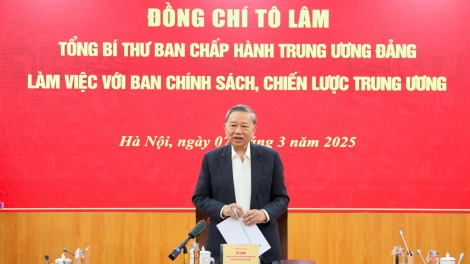 Ƀok Tổng Bí thư Tô Lâm: Athei đei trong pơkăp jang hơdah vă tơdrong jang mŭk drăm tơ-'ngla pơm tơm hơtŏk mă tơgăl lơ̆m jăl pơkăp jang 'nao 