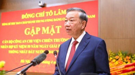 Tổng Ƀí thư ồng Tô Lâm đơs: Đảng ờ geh bơta kwơ lơi ndai bơdìh mờ bơta kwơ bơh làng bol dê 