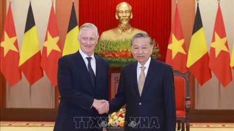 Khua gĭt gai Đảng  Tô Lâm drông čhưn leh mtao ala čar Belgium Philippe