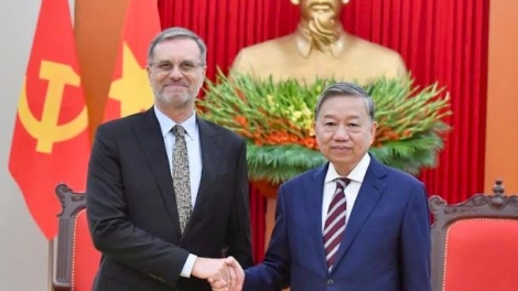 Tổng Ƀí thư ồng Tô Lâm wă kwang atbồ anih lơh broă ala mat lơgar Tây tàm lơgar Việt Nam