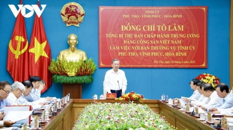 TỔNG BÍ THƯ TÔ LÂM BHRỢ BHIỆC LÂNG 3 TỈNH PHÚ THỌ, VĨNH PHÚC LÂNG HOÀ BÌNH