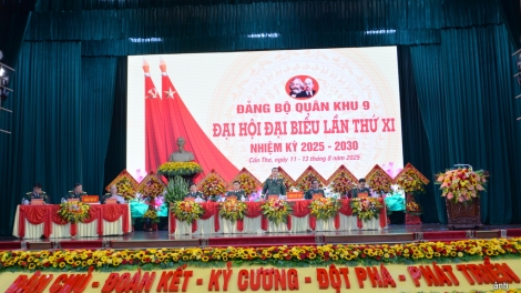 Hop akŏm Đảng bộ Quân khu 9 ‘măng mă XI, jăl jang 2025 – 2030