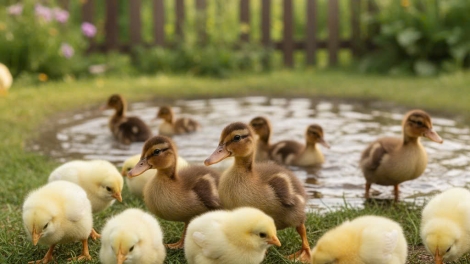 កូនមាន់ និងកូនទា