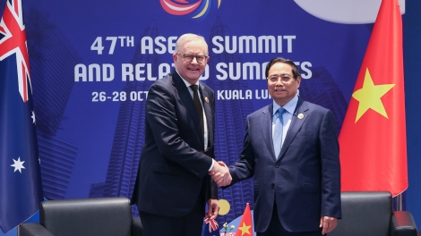 Thủ tướng Phạm Minh Chính tơƀơ̆p Kơdră chĕp pơgơ̆r Australia hăm Nga