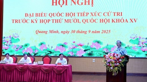 Tổng Bí thư Tô Lâm mâp cử tri tâm nkuăl ƀon têh Hà Nội