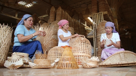 អ្នកស្រី Trương Thị Bạch Thuỷ ជោគជ័យជាមួយរបរត្បាញបុរាណ 