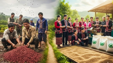 Pơ’leăng kơphế ƀă tơdroăng tơdjêp