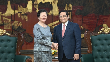 Thủ tướng Cíñ phủ wă Kwang ătbồ Anih lơh broă ala măt lơgar Campuchia tàm Việt Nam mò Chea Kimtha còp tơngăc  