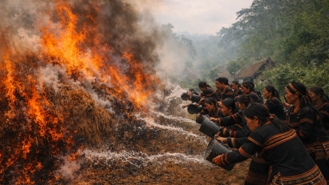 Jơnau lồi poh: "Rơcang kơryan ồs sa bơrtoh – Gàr ồs kàr prang"