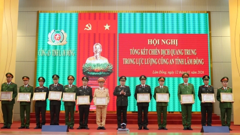 Kông an tơring čar Lâm Đồng pơƀut Bruă mă Quang Trung