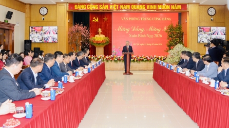 Khua git gai Ping gah ơi Tô Lâm bơni hơ-ơč Têt, jao bruă akŏ thun phrâo kơ Anom bruă Ping gah dêh čar