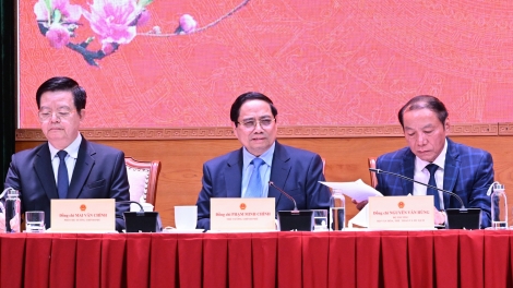 Thủ tướng Cíñ phủ ồng Phạm Minh Chính lơh broă mờ Ƀộ Niam chài, Tàp pràn să jan mờ Lòt nhơl