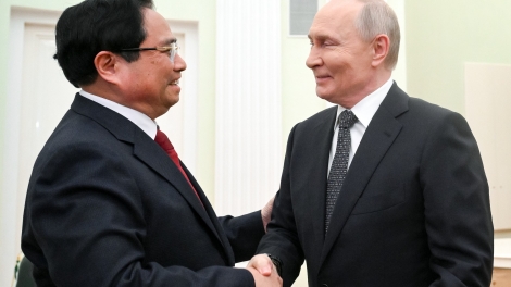 Khua knŭk kna Phạm Minh Chính bi blŭ hrăm hŏng khua mil čhil Russia Vladimir Putin 